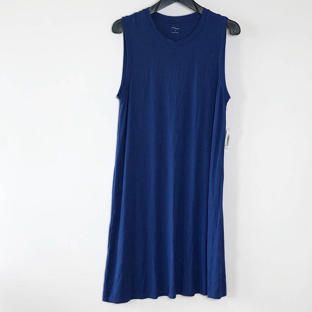 Daily Ritual Dress Large Blue Sleeveless Stretchy Soft New With Tags